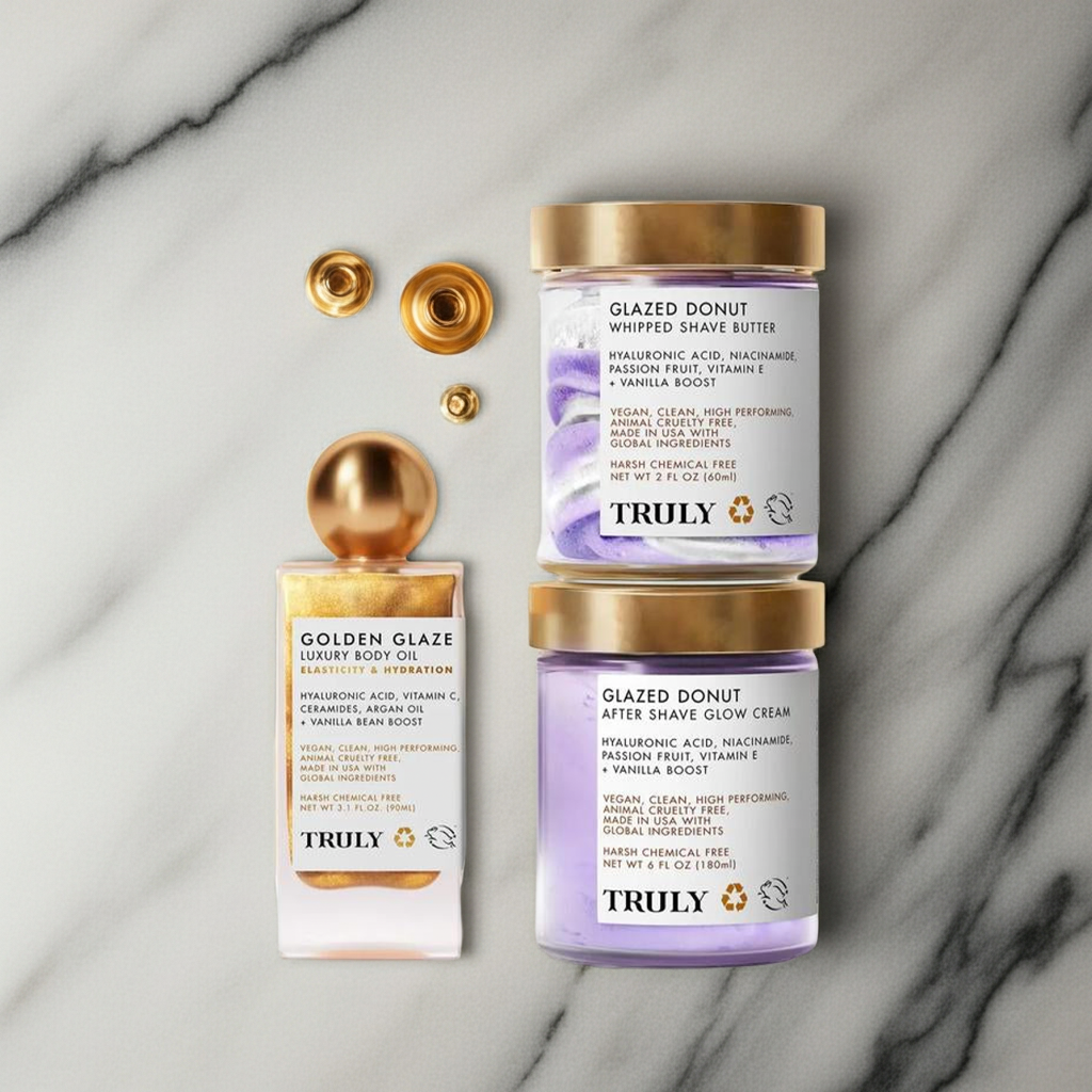 Golden Glaze Body Oil & Shaving Goodies Bundle
